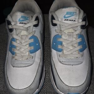 Nike Air Max White and Blue Sneakers